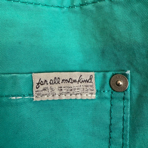 7 for all Mankind Women’s Teal Bootcut Pants Size 33 - Picture 9 of 12
